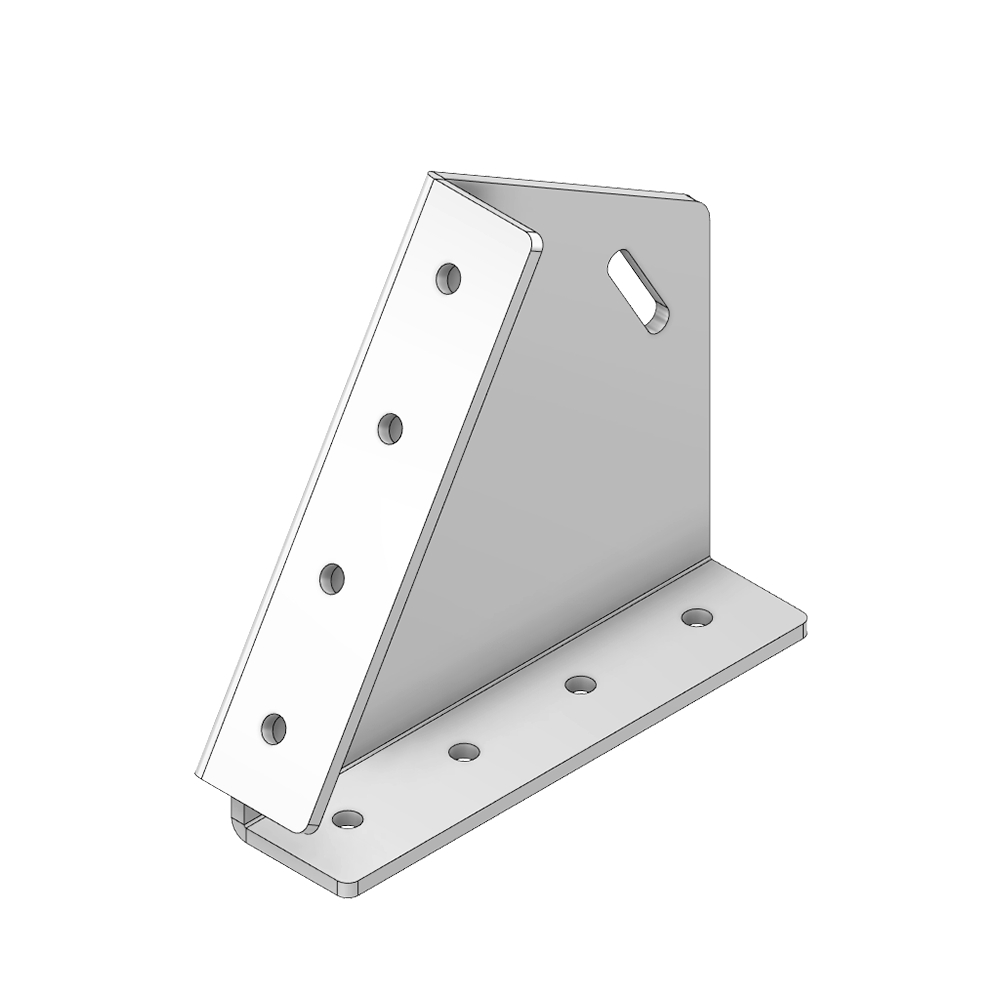 43-460-0 ALUMINUM PROFILE STAIR PART<br>60 DEGREE CONNECTION 45MM X 180MM STAIR STRINGER